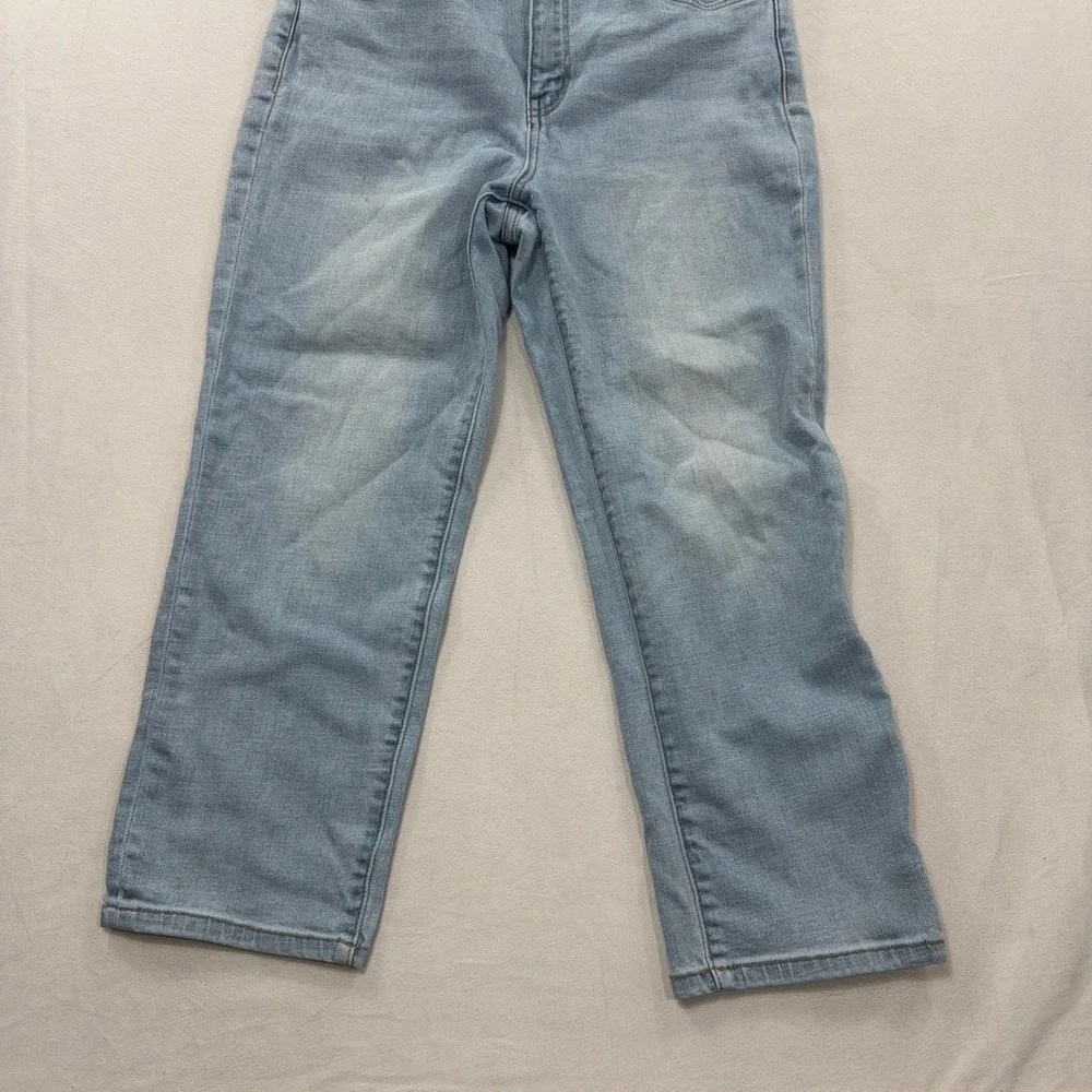 Flying Monkey Jeans Straight Leg High Rise Light Wash Blue Womens Size 31P